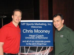 2011 Guest Speaker Coach Chris Mooney with VIP Representative 